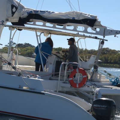 a group of people on a boat