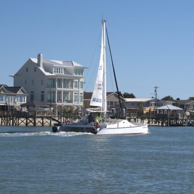 a large ship in a body of water